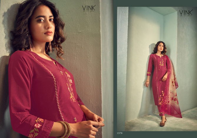 Vink Glamour 3 Fancy Printed Ethnic Wear Silk Ready Made Suit Collection